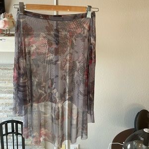 Patterned eleve pull on high-low ballet skirt